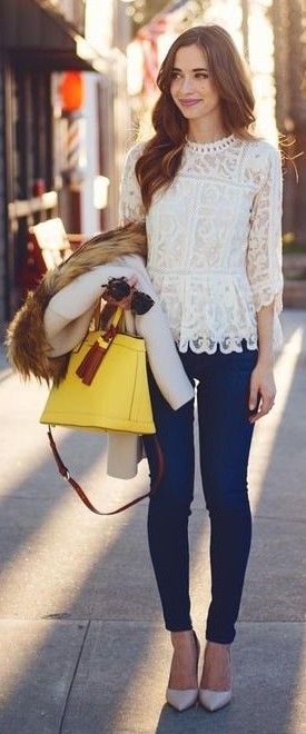 gorgeous white top outfit ideas pinterest
14