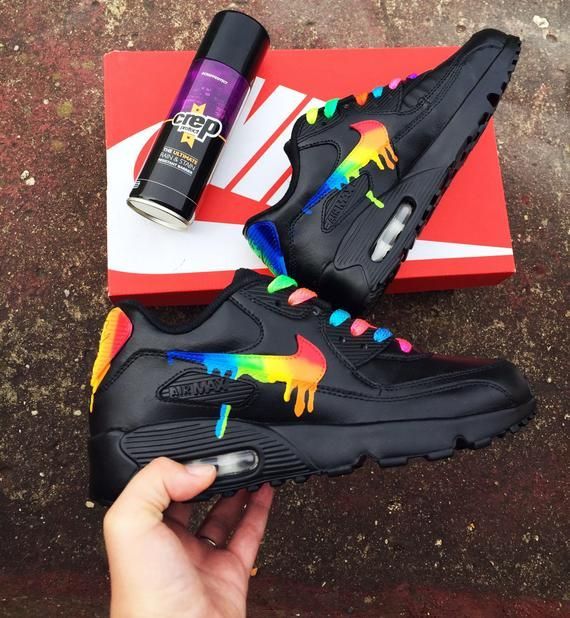 Rainbow drippy nike air max 90 #drippy #rainbow in 2019 Rainbow drippy nike air max 90 #drippy #rainbow in 2019