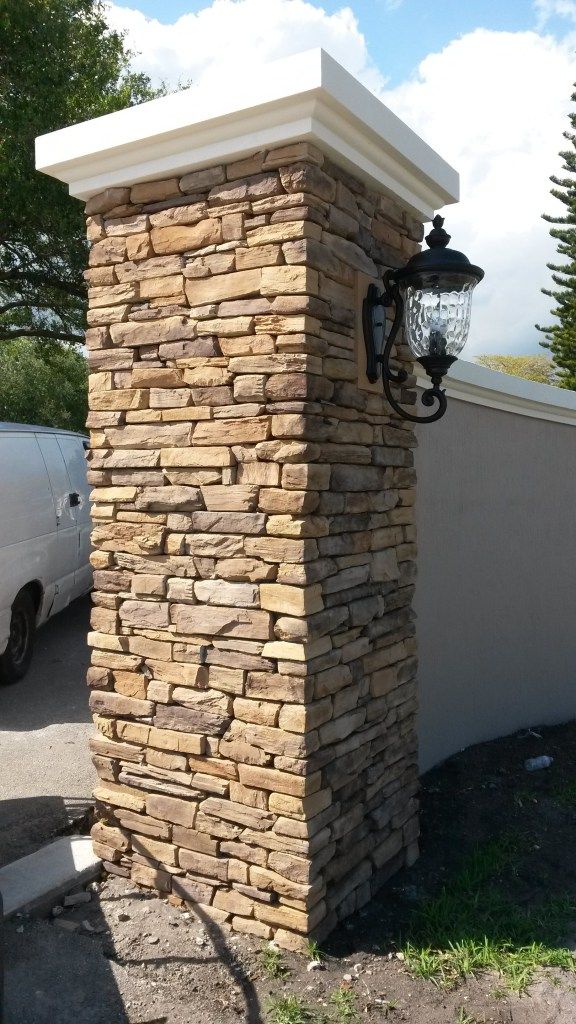 Brick & Stone Columns - Best Stone Installers | Stone exterior houses