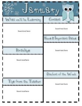 january newsletter template