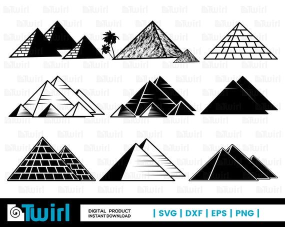Egypt Pyramids Black And White Silhouette Google Search