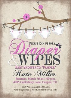 diaper shower invitation