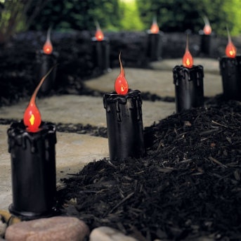 black candle halloween pathway markers could make these with the diy candles - Halloween Pathway Lights black candle halloween pathway markers could make these with the diy candles - Halloween Pathway Lights