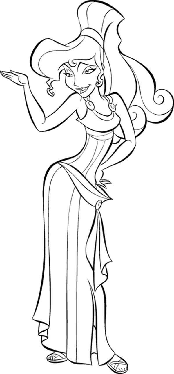 Hercules Girlfriend Beautiful Megara Coloring Pages Disney Coloring Pages Coloring Pages Disney Paintings