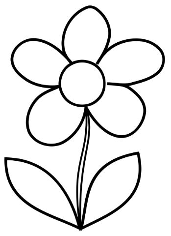 Free Printable Flower Coloring Page Template - I would make a lovely flower coloring sheet for little ones or even a craft project outline or sewing appliqué! Prints on a full size sheet of paper.