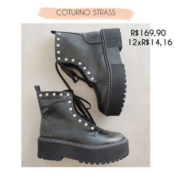 Esse coturno de strass está perfeito! Temos preto e vermelho, já esta no site! #coturno #botas #inverno #botinhasfemininas #bo… em 2020 | Coturno, Botas, Sapatos femininos