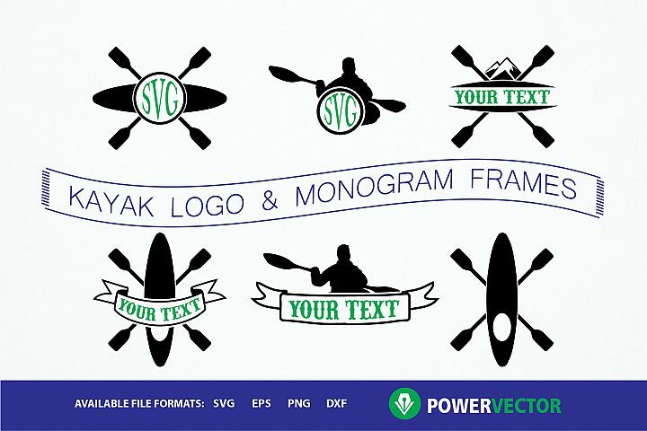 Download Kayak Logo Template Monogram Frames Svg Dxf Eps Png 117229 Svgs Design Bundles In 2021 Monogram Svg Monogram Frame Kayak Stickers