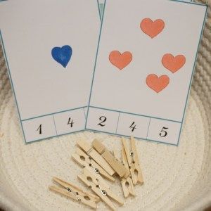 Zahlen lernen im Kindergarten - mit Klammerkarten von