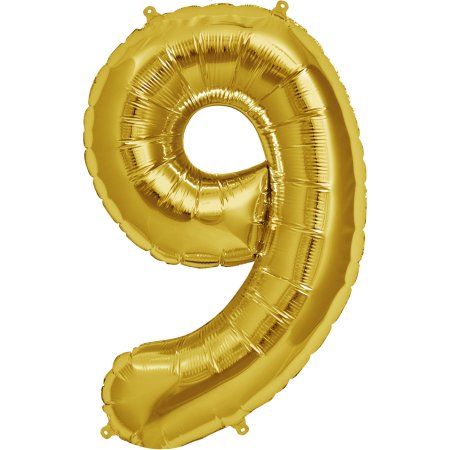 34/" Large Blue Number 9 Nine Foil Balloon Helium 9th Party Decoration Supplies