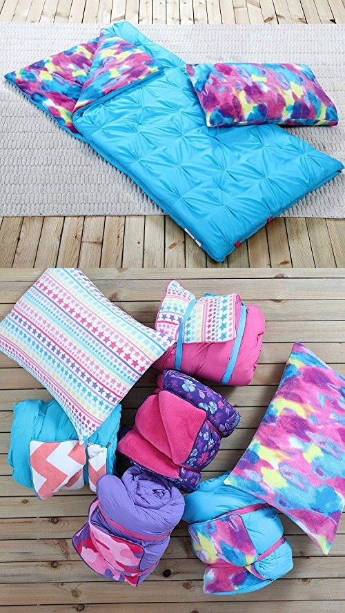 Sleeping Bag And Pillow Cover Blue Tie Dye Indoor Outdoor