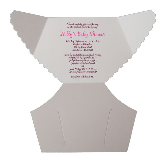 baby diaper invitation template