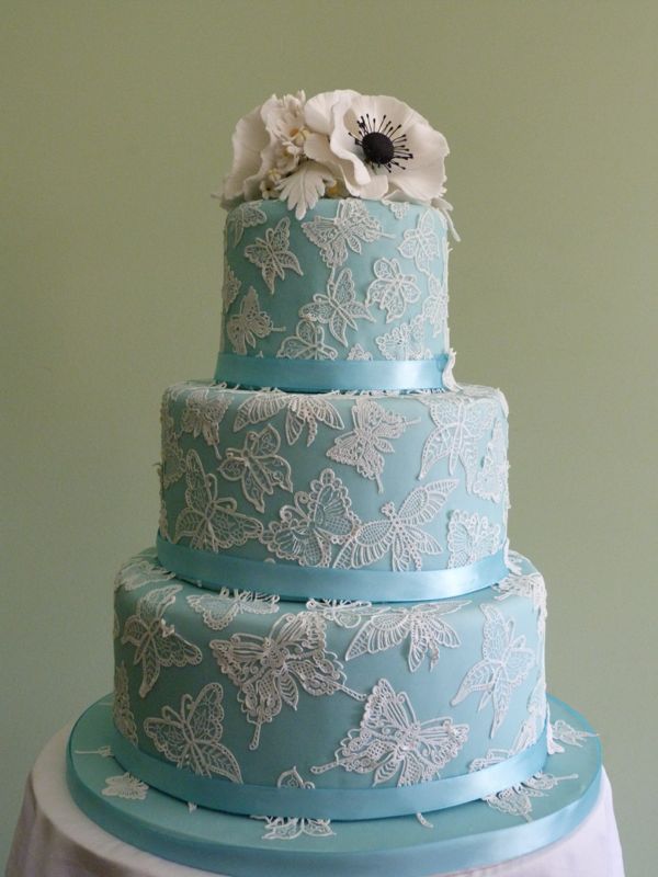 Blue White Wedding Cake Blue White Wedding Cake