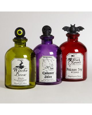 decorate for october with these halloween potion bottles get them here http