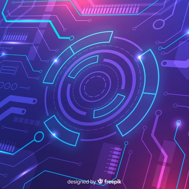 Download Technology Concept Background With Neon Light For Free