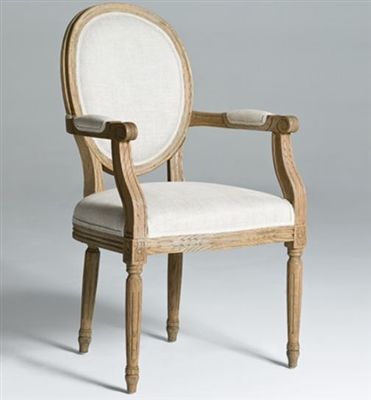 Round Back Dining Chairs Arm Chair Natural Wood Legs Solid Linen Dinin Fabric Room Round Back Dining Chairs Arm Chair, Round Back Upholstered Dining Chair With Arms