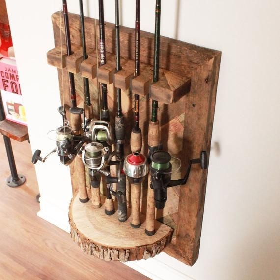 Barn Wood Fishing Rod Rack in 2020 | Fishing rod rack Barn Wood Fishing Rod Rack in 2020 | Fishing rod rack