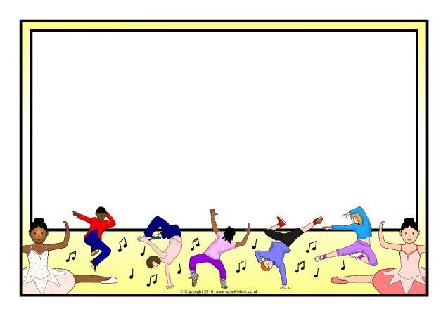 dance themed a4 page borders sb315 sparklebox page dance borders and frames