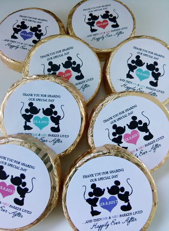 wedding favours Wedding Personalised Mickey// Minnie disney theme Party