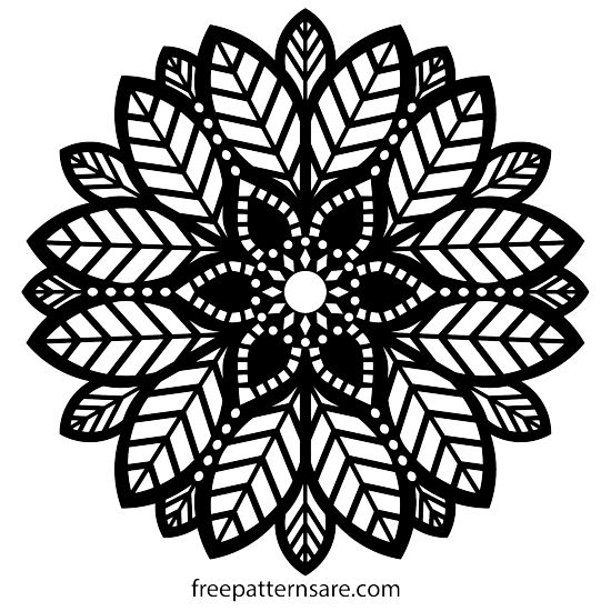 Download Mandala Free DXF Vector | Boyama sayfaları mandala ...