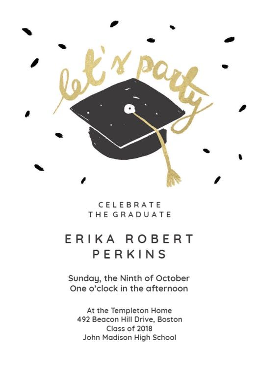 Easy Going Graduation Party Invitation Template Easy Going Graduation Party Invitation Template