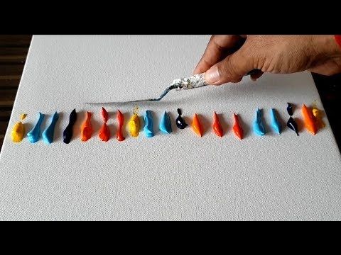 Easy Abstract Painting/Just Playing around with Paints/Relaxing demo/Pro...