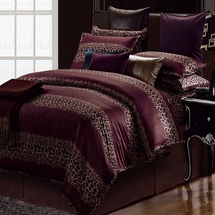 44 Best Leopard Print Duvet Cover Images On Pinterest Ideal Home Blue Purple Praisley Stripe Egyptian Cotton Comforter Bedding Set King Satin Duvet Cover Quilt Bed Sheet Bedspread In