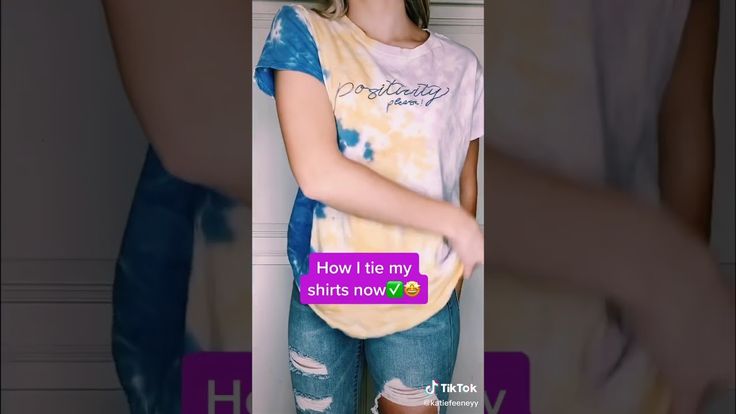 How to tie your shirt (tik tok) - YouTube in 2020 | Tie shirt knot, Tie