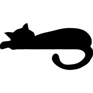 Animal Sticker Mural Silhouette chat