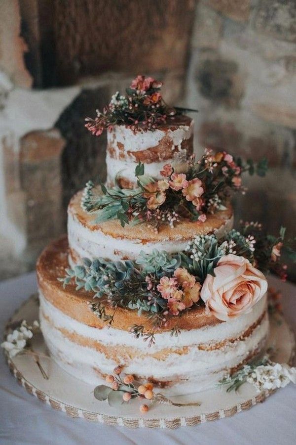 chic rustic wedding cake ideas