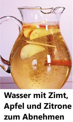 Wasser mit Zimt, Apfel und Zitrone zum Abnehmen | Mit uns abnehmen