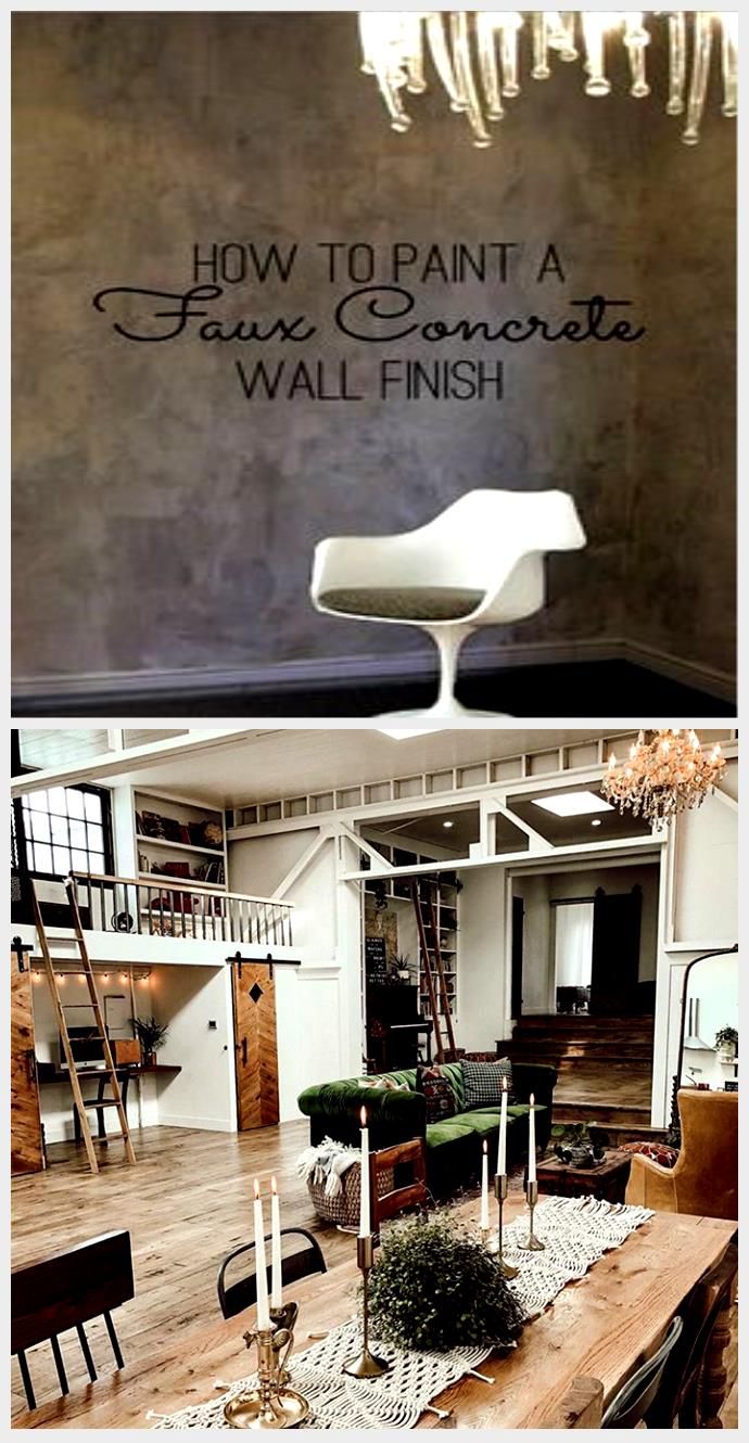 DIY Home Decor: How To Paint a Faux Concrete Wall Finish DIY Home Decor: How To Paint a Faux Concrete Wall Finish