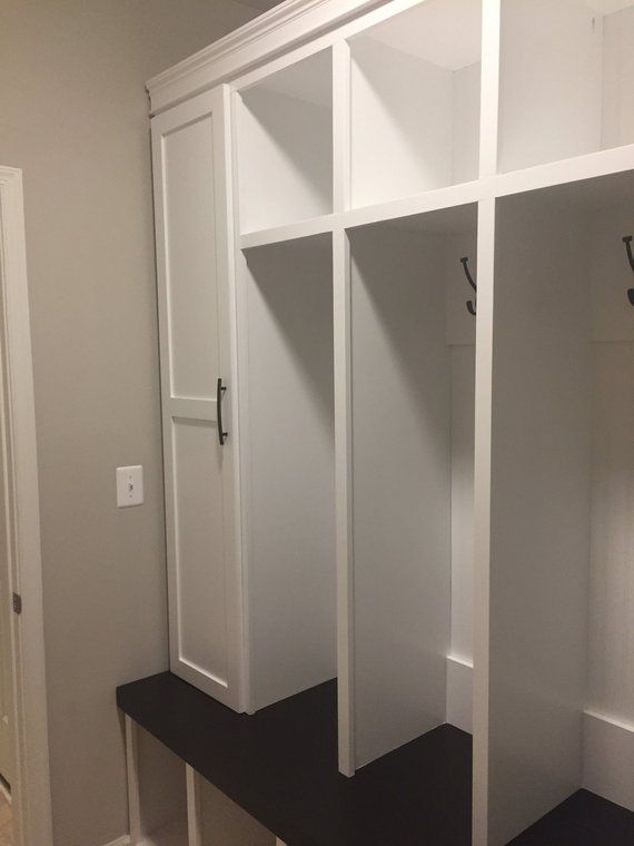 Mudroom Locker Entryway 4 Cubbies With Side Cabinets In 2019 Mudroom Locker Entryway 4 Cubbies With Side Cabinets Etsy