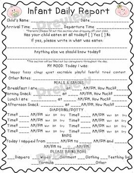 infant daily report