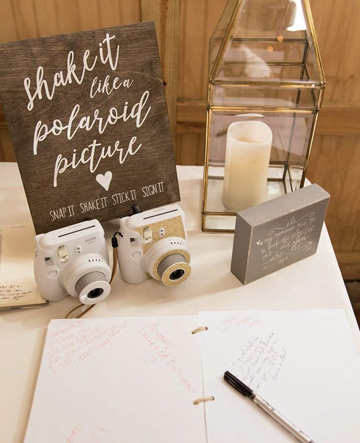 Polaroid Fotoecke selber machen Kerzenhalter #gästebuch #alternativen #hochzei...