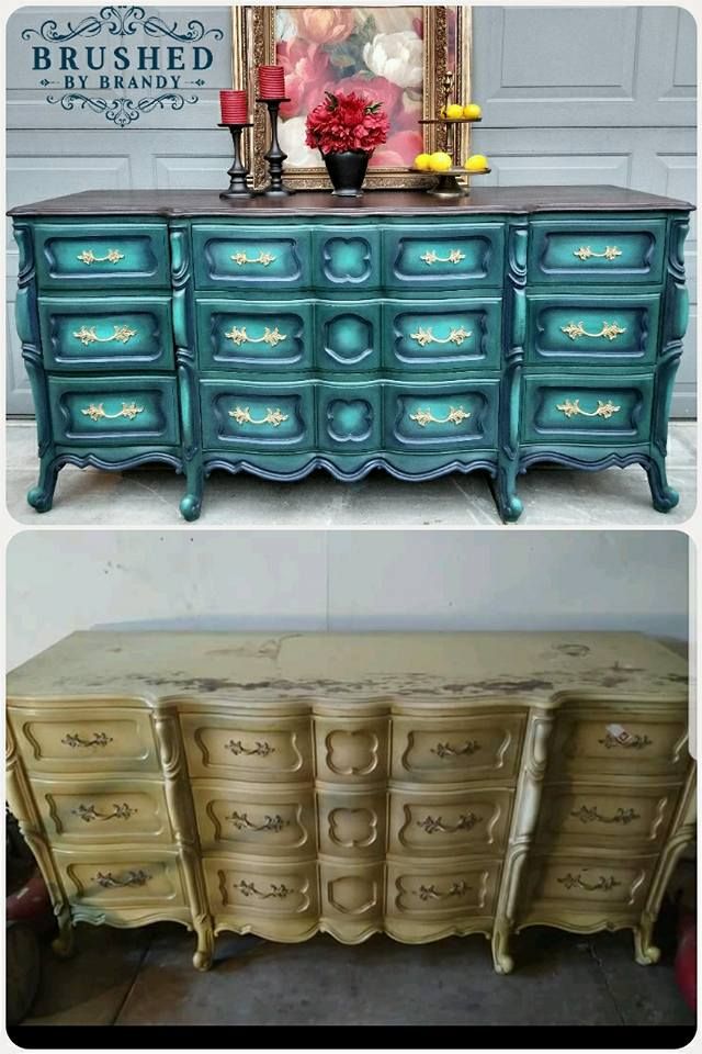 Painted With Dixie Belle Paint Company In Palmetto Bunker Hill Blue Painted With Dixie Belle Paint Company In Palmetto Bunker Hill Blue And Mermaid Tail Clear Wax Dark Details