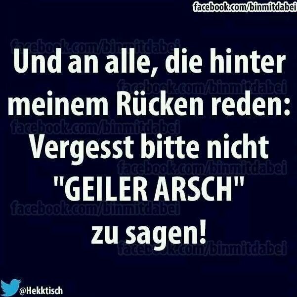 Geiler arsch sprüche