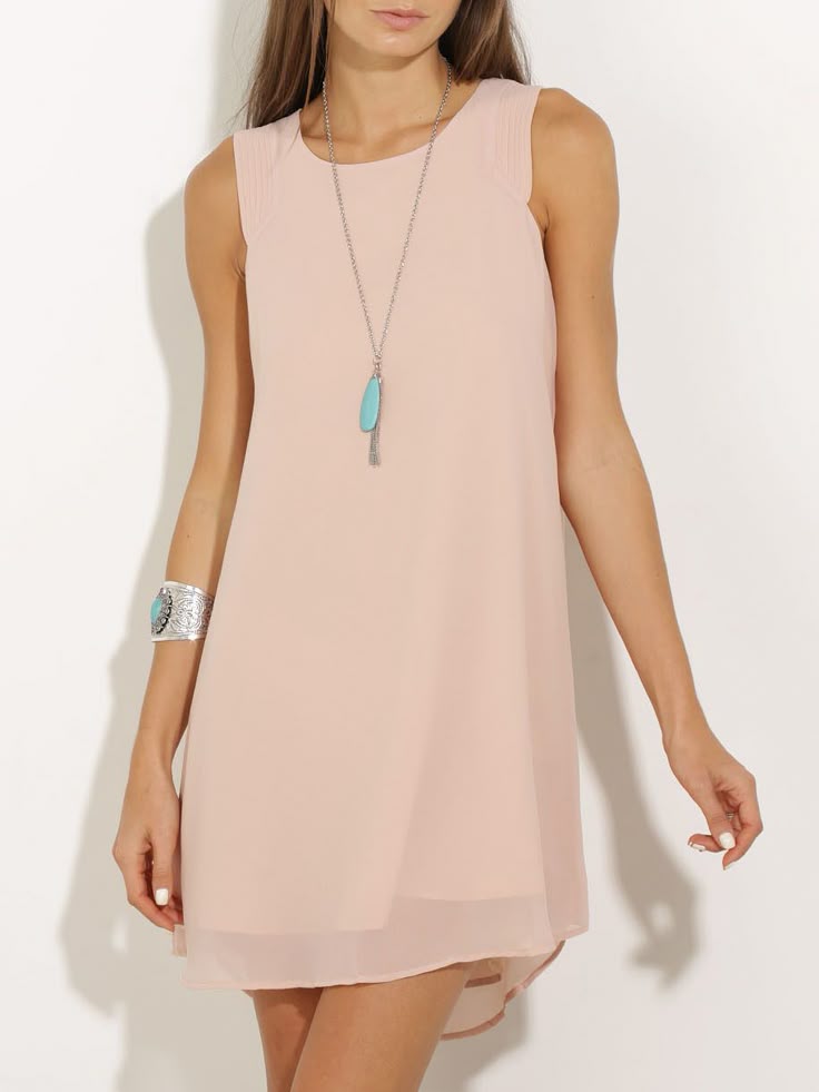 Vestido De Mujer Sin Mangas Con Cuello Redondo Para Mujer Es Vestido De Mujer Sin Mangas Con Cuello Redondo Para Mujer Es