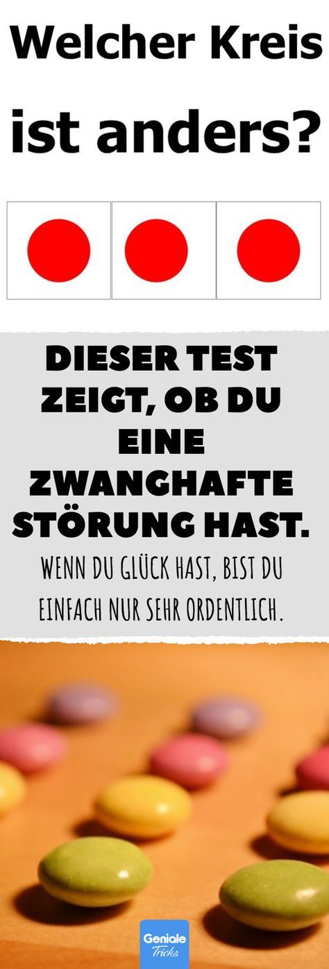 Test zeigt, ob du eine zwanghafte Störung hast. Wenn du Glück hast, bist du ei...