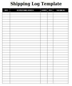 6 shipping log template templates weekly timesheet template printable