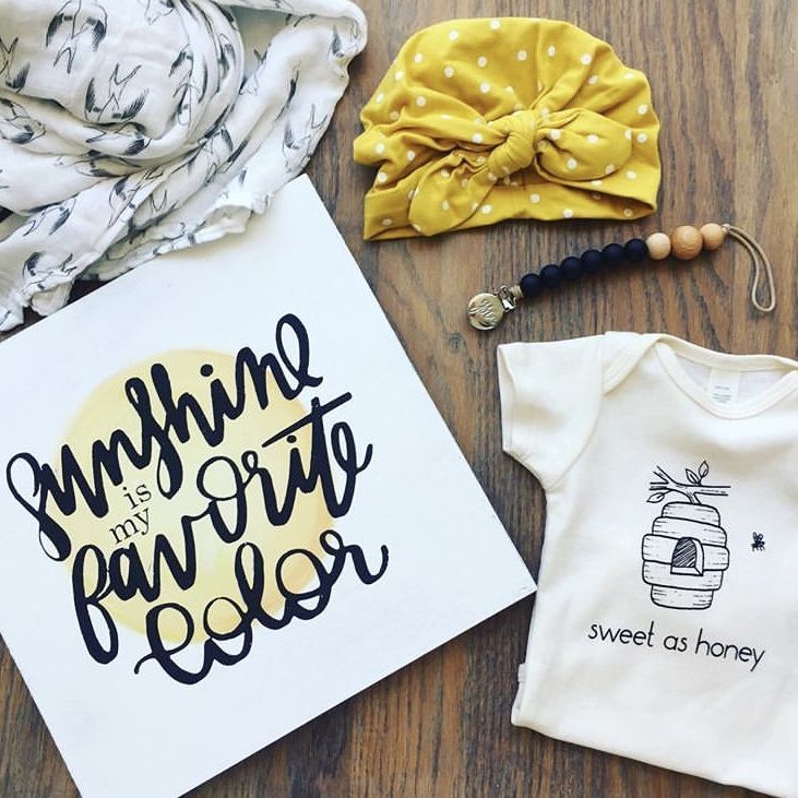 Sweet As Honey Beehive Organic Bodysuit Sweet As Honey organic onesie baby bo...
