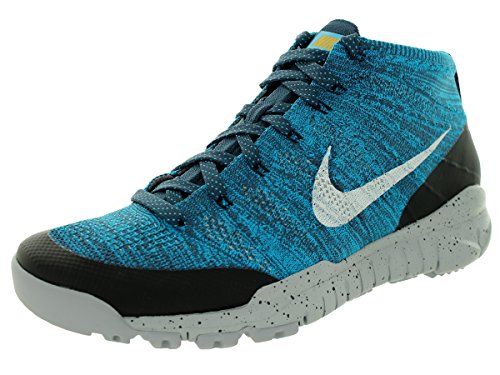 Nike Men\u0027s Flyknit Trainer Chukka Fsb Sqdrn Bl/Smmt Wht/N Trq/Drk