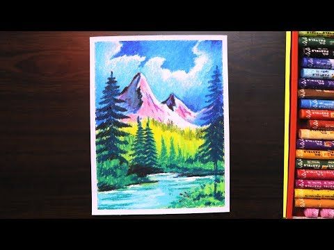 picture Landscape Nature Oil Pastel Drawing Ideas pinterest