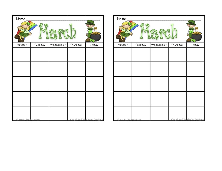monthly sticker chart
