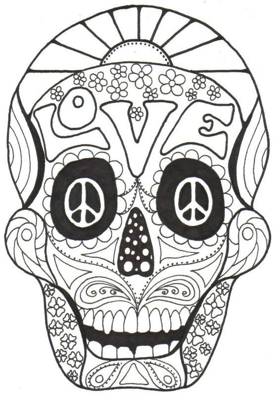 sugar skulls coloring pages free