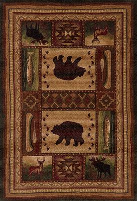 United Weavers Of America Designer Contours Bear Wilderness Toffee Area Rug Red United Weavers Of America Designer Contours Bear Wilderness Toffee Area Rug Red
