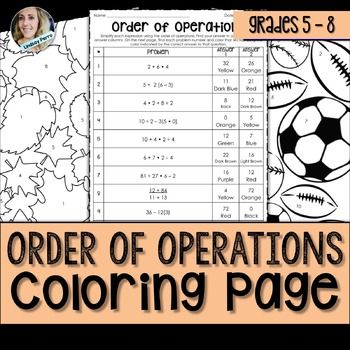 Homework order of operations