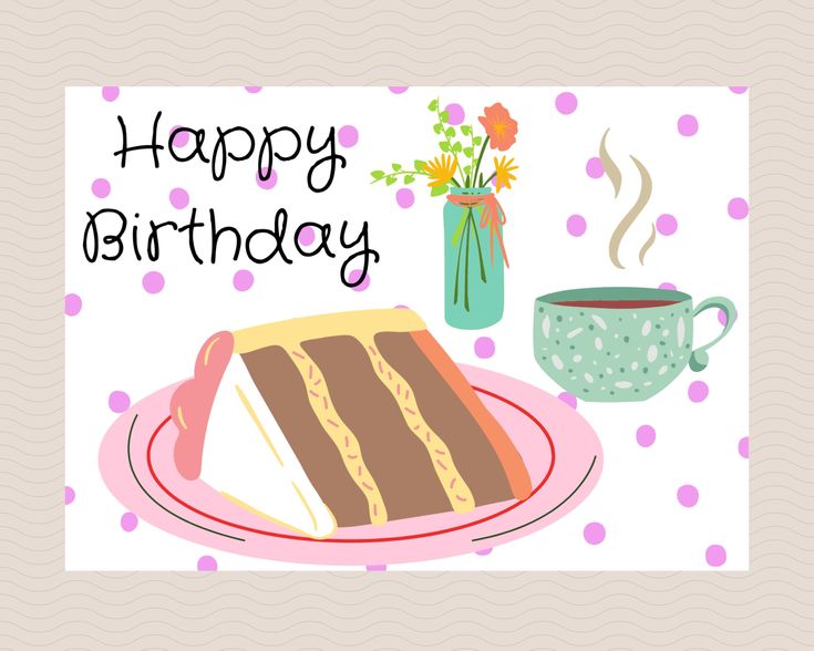 Printable Cake Slice Birthday Card PDF Digital Download Brithday Cards Printable Cake Slice Birthday Card PDF Digital Download Brithday Cards