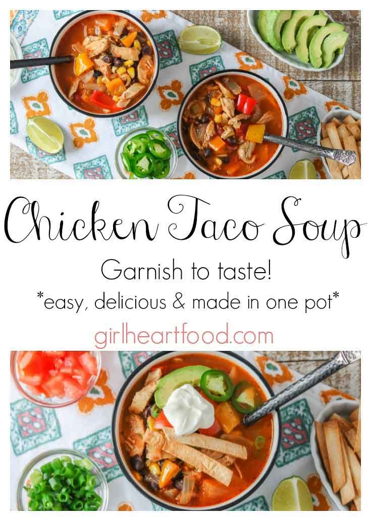 Healthy Chicken Taco Soup Recipe Made In One Pot Under 30 Minutes - Chicken recipes under 30 minutes #chicken #recipes #under #30 #minutes Healthy Chicken Taco Soup Recipe Made In One Pot Under 30 Minutes