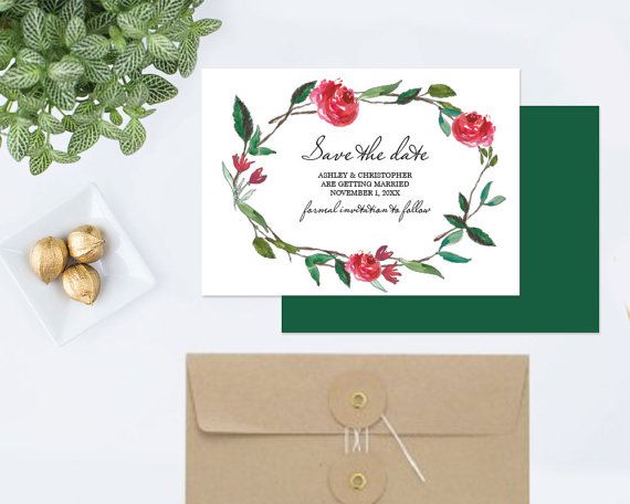 DIY Save The Date MS Word Template Editable Text by VG Invites Instant download, type your own text SEE MY FULL LINE OF #EDITABLE INVITATION #TEMPLATES AT https://www.pinterest.com/VGInvites/editable-invitation/