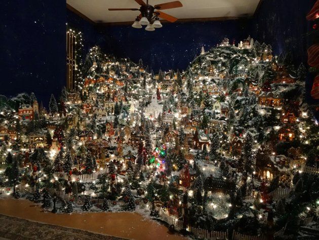 a miniature christmas village you could get lost in backdrops for christmas village